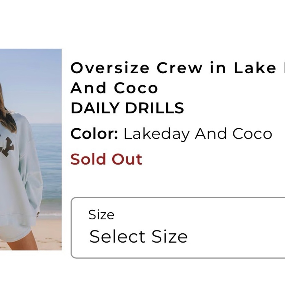 Daily Drills Lake Blue and Coco Crewneck - Picture 3 of 4